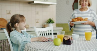 An elderly grandmother at home, representing a family discussion about memory, independence, and care.