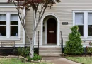 A quiet residential entrance and doorstep.