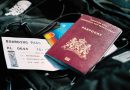 Passport and travel documents prepared for an international trip.