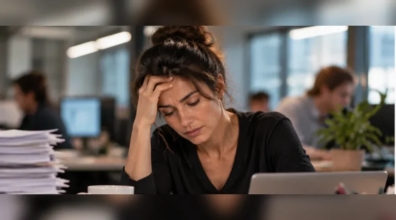 Experienced receptionist showing a younger designer a filing step inside an architecture studio.